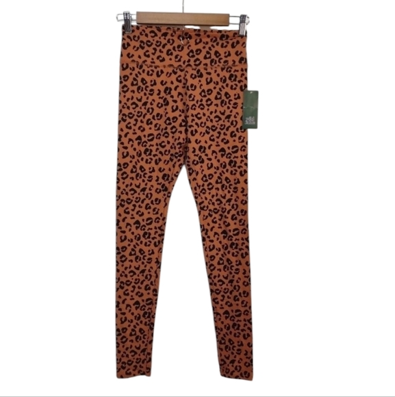 Wild Fable Women's High Waist Classic Brown Animal Print Leggings Size XS NWT - Picture 1 of 9